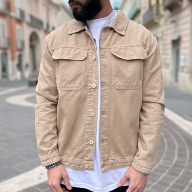 Giacca di jeans beige - FLAG STORE